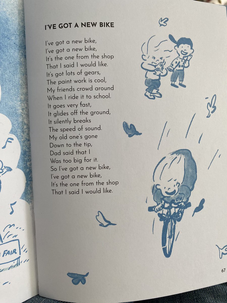 I’ve noticed it’s Learn to Ride a Bike Day over the pond. I can get on board with that. I love reading this poem in schools because the kids automatically move their legs! #bikes