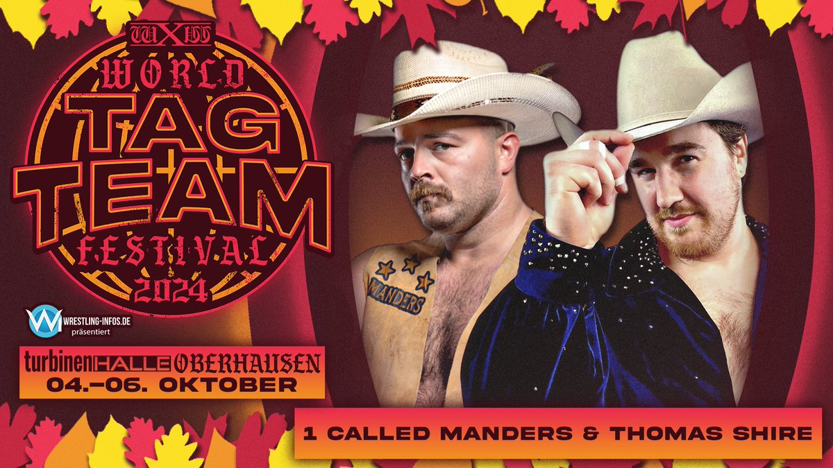 Team #3 fürs #wXwWTTF 2024

@1called_manders & @NotThatShire

Diese beiden haben euch bei Inner Circle im Rahmen des #wXw16Carat dieses Jahr als Team begeistert. Wir bringen sie zurück!

@Wrestling_Infos präsentiert
wXw World Tag Team Festival 2024

🎟️ events.wXw-Wrestling.com