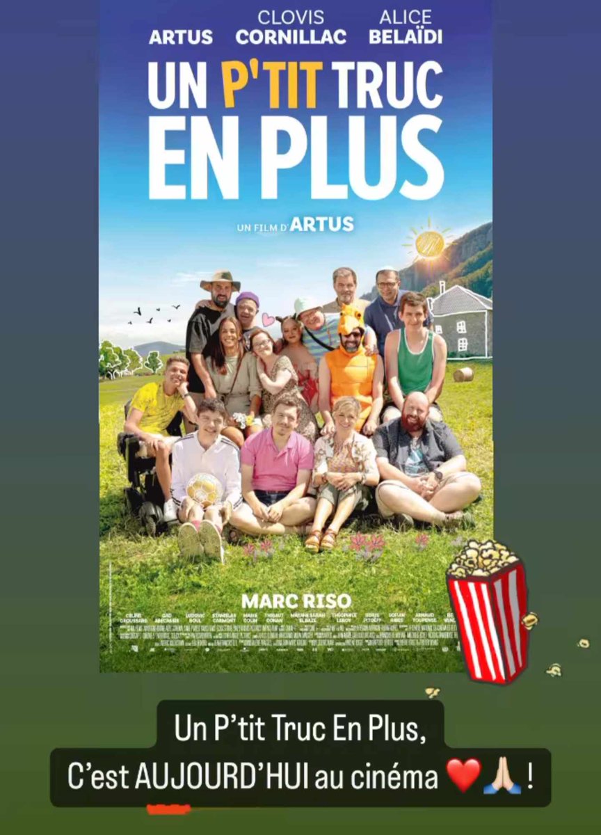 Ne restez pas chez vous 🌧️allez voir le film “Un petit truc en plus” réalisé par @VictorArtus , c'est une dinguerie🤪🤣