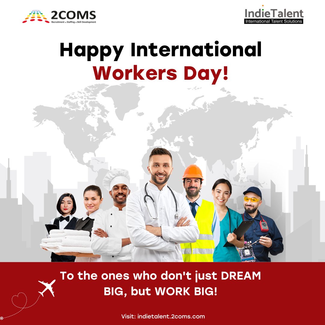 Cheers to the dedication and passion of the Global Workforce. Your hard work knows no bounds and your contributions shape our world. Happy International Workers Day! #LabourDay #GlobalWorkforce #workersday #InternationalWorkersDay2024 #InternationalWorkersDay