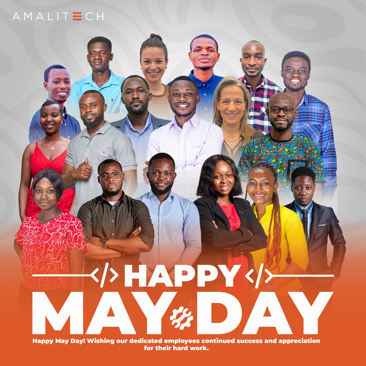 Wishing all workers across the world a joyful and restorative May Day! 

 #WorkwithAmaliTech #HappyMayDay