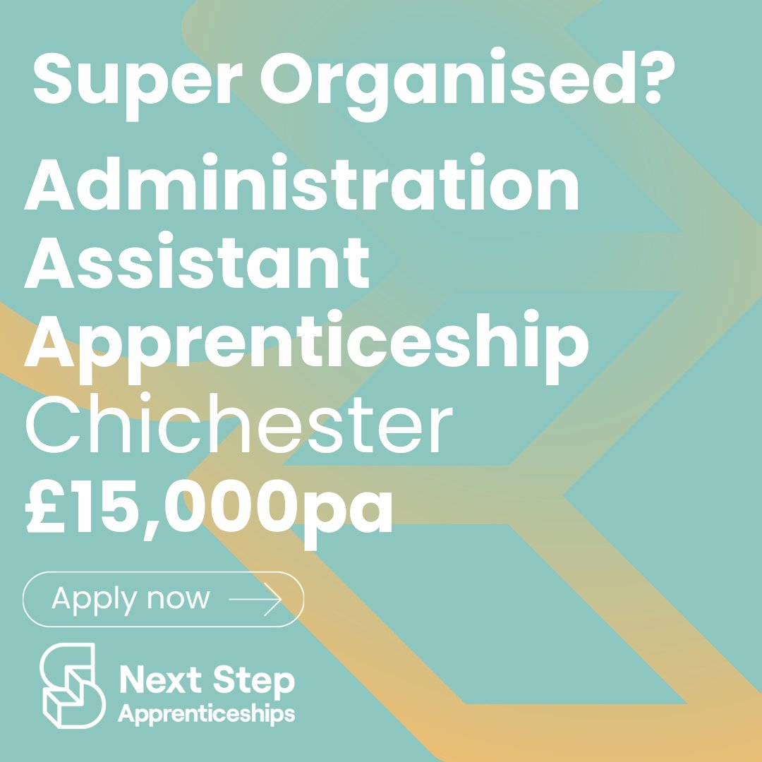 ADMINISTRATION ASSISTANT APPRENTICESHIP - £15,000 PA - CHICHESTER

Apply now - clearlinerecruitment.co.uk/apprenticeship…

#AdministrationAssistantAprrenticeship #NextStepApprenticeships