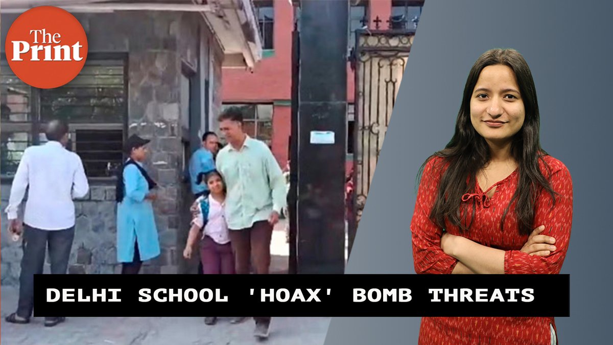 Nearly 100 Delhi-NCR schools evacuated after 'hoax' bomb threats. Police carry out combing ops, no explosive device found. @mrinalinidhyani share more details in the #ThePrintVideo:

youtu.be/TOXeZc0h7Dc