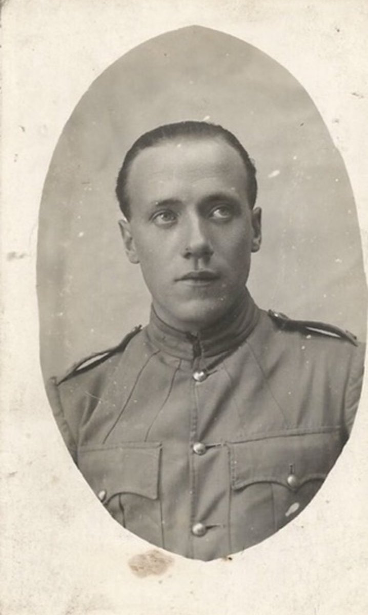 OTD 1918 my Grt Uncle George, ICC, was KIA in a botched attack against the Turks in Palestine. This photo was found on him & sent home which my Grandmother kept in her album. RIP George