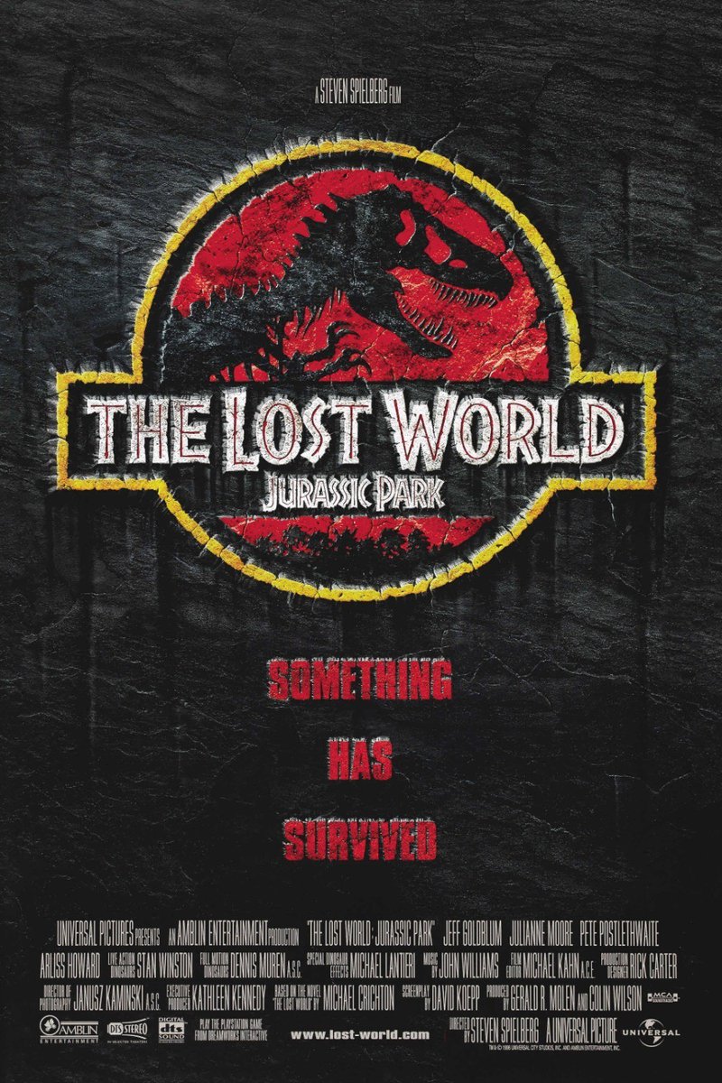 The Lost World: Jurassic Park'ı sinemada izlemiştim, benim için en iyi Jurassic Park filmidir, cd, dvd ve kaset arşivim duruyor, Terminatör II'yi de ilk kez VHS kasetten izlemiştim, oynatıcısıyla birlikte o da duruyor, gençleşiyoruz gibi geldi bana. :)