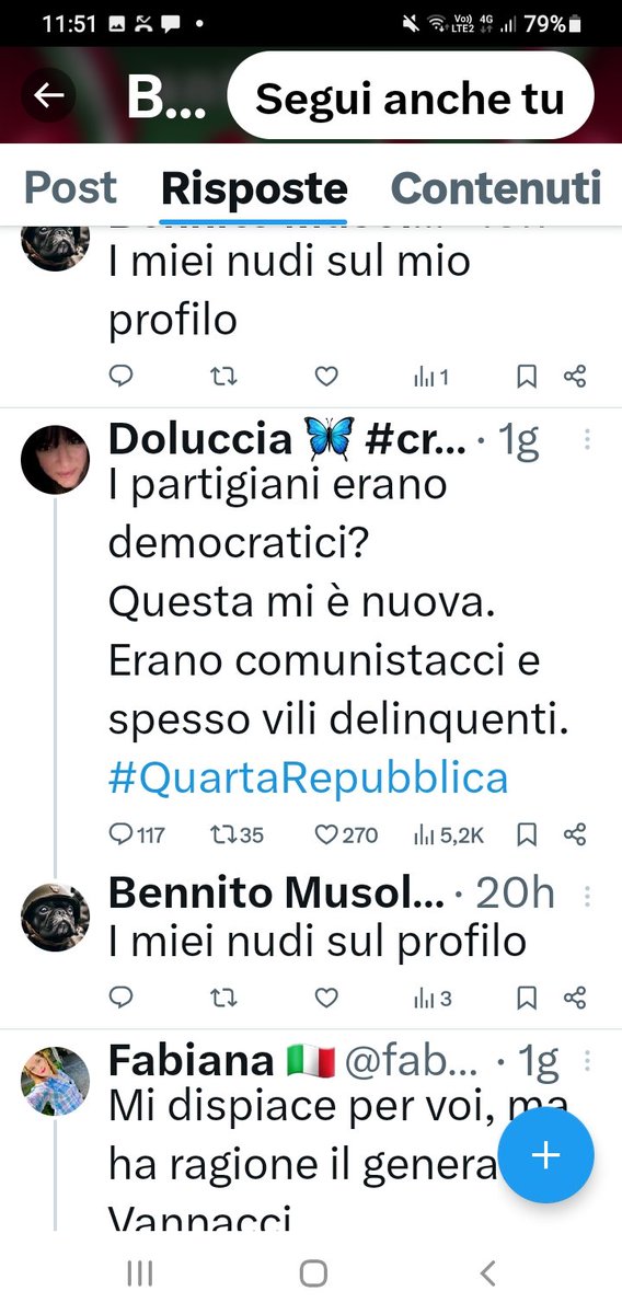 Comunque vedere Benito Mussolini che scrive : i miei nudi sul mio profilo è il top 🤣🤣