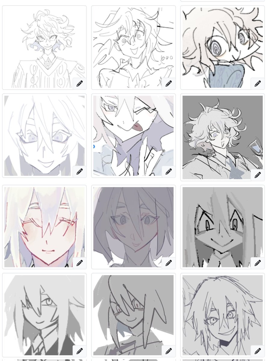 Was looking at my th All of these are the same character and drawn by me