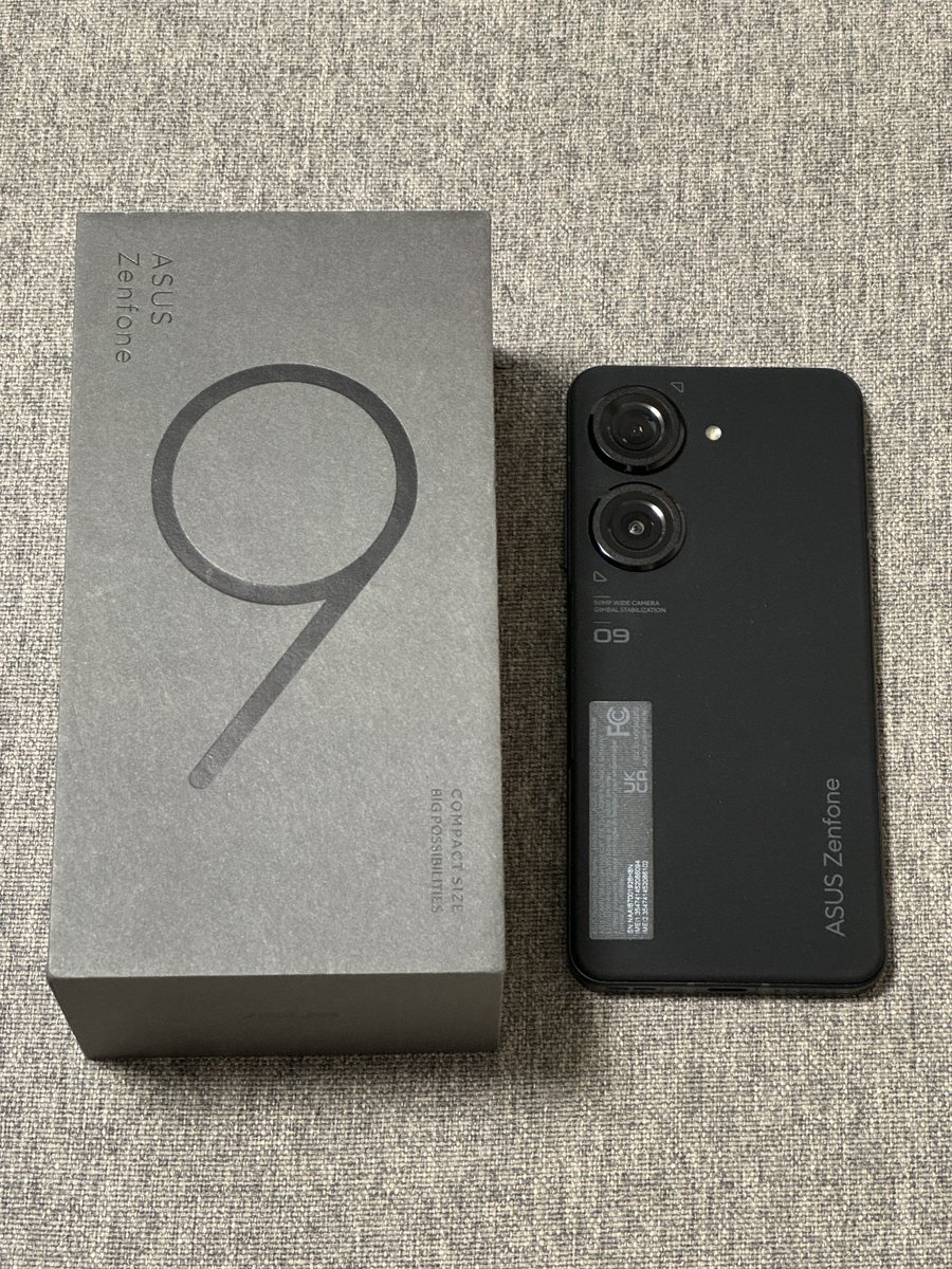 Zenfone 9着弾しました😤！
買うつもりなかったのに気づいたら買ってしまった🫣