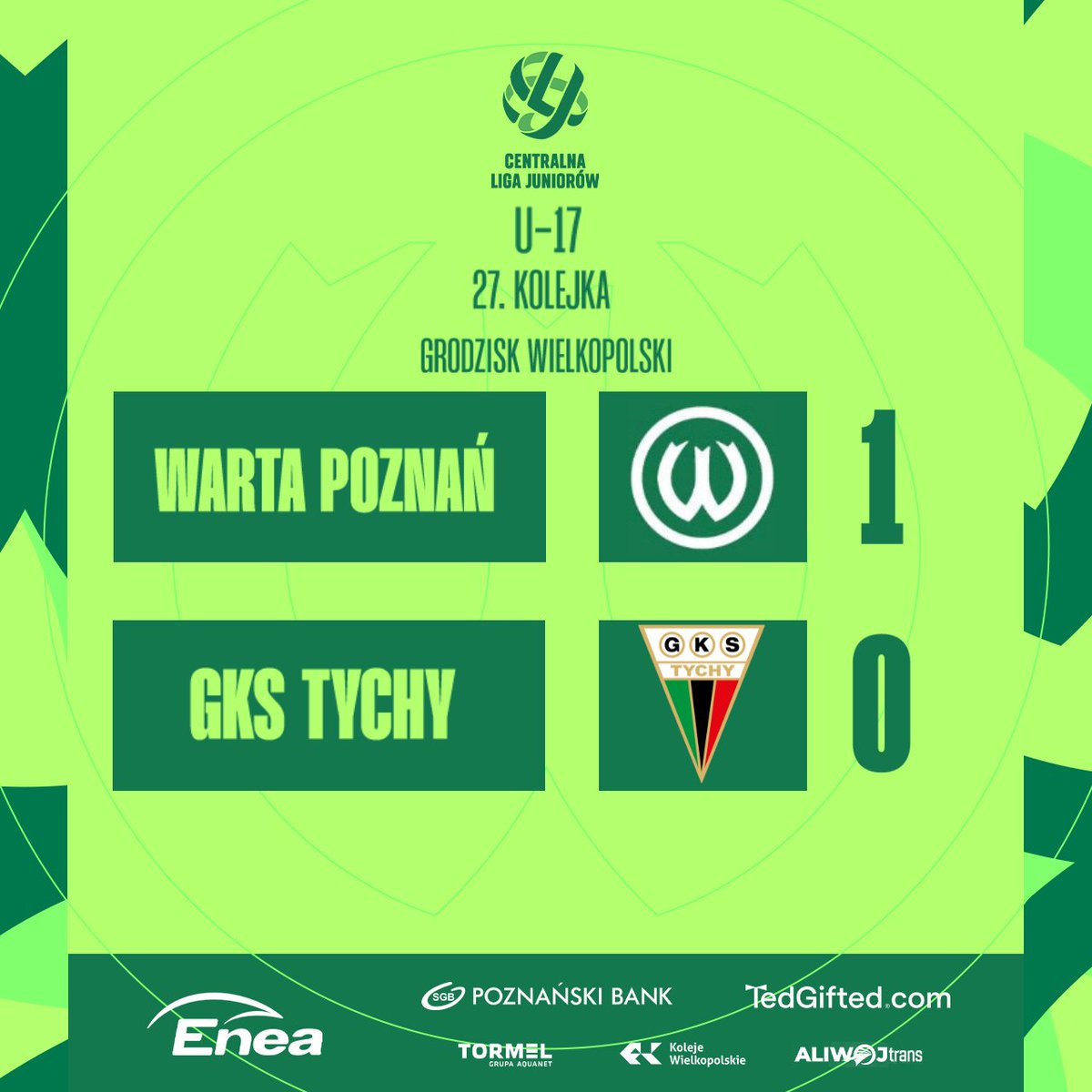 𝘾𝙯𝙬𝙖𝙧𝙩𝙚 𝙯𝙬𝙮𝙘𝙞𝙚̨𝙨𝙩𝙬𝙤 𝙯 𝙧𝙯𝙚̨𝙙𝙪 𝙅𝙪𝙣𝙞𝙤𝙧𝙤́𝙬 🔥

Wreszcie pełnie swoich umiejętności na finiszu sezonu Centralna Liga Juniorów prezentują nasi Juniorzy młodsi 🟢

⚽️ 𝙈𝙞𝙘𝙝𝙖ł 𝙎𝙢𝙤𝙘𝙯𝙮𝙣́𝙨𝙠𝙞

Brawo Panowie 💪🫶🏻

#poznanwspiera