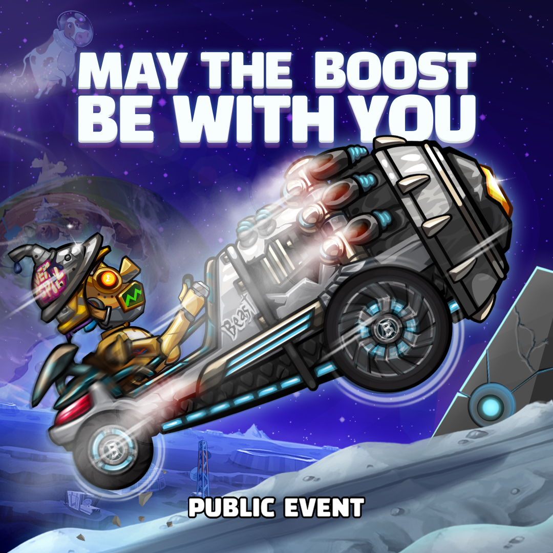 In a canyon far far away, top racers are gearing up for this week's #HillClimbRacing2 Public event: May the Boost be with You.