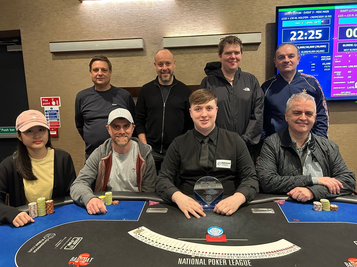 Well played to everyone who made the GUKPT Luton PLO Final Table last night. 

♥️ ♣️ ♦️ ♠️