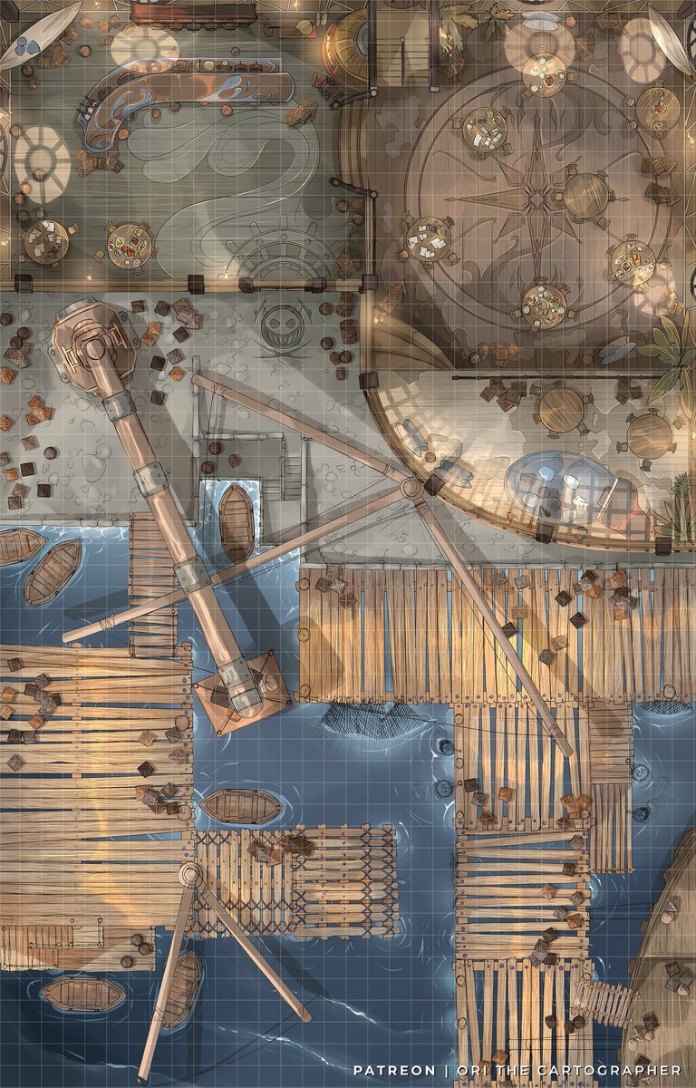 Jolly Tavern invites you to visit its humble abode, where no matter if yar pirate or marine, yall find place for yourself! #battlemaps #ttrpg
