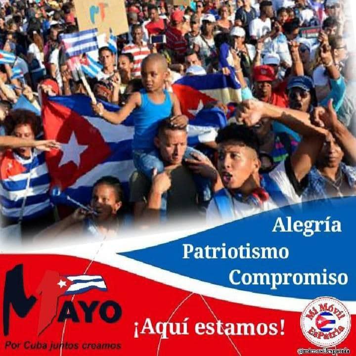 Otro 1 de mayo por la unidad y la victoria, aquí estamos. #IslaRebelde #PorCubaJuntosCreamos