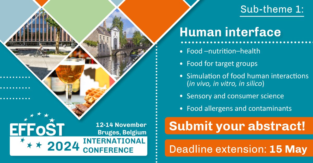 EFFoST's tweet image. 📣 We have extended the abstract submission deadline!

You have time until the 15th of May to send us your abstracts for #EFFoST2024.  

We can’t wait to read your abstracts! ow.ly/GfYw50Rte9B