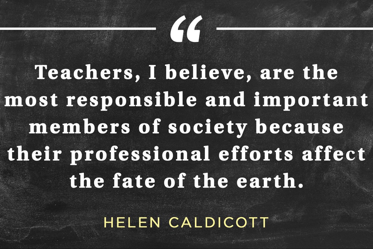 Teachers, I believe, are the most responsible and important members of society because their professional efforts affect the fate of the earth. #education #teachers #leadership #autism #sped #edtech #teachertwitter