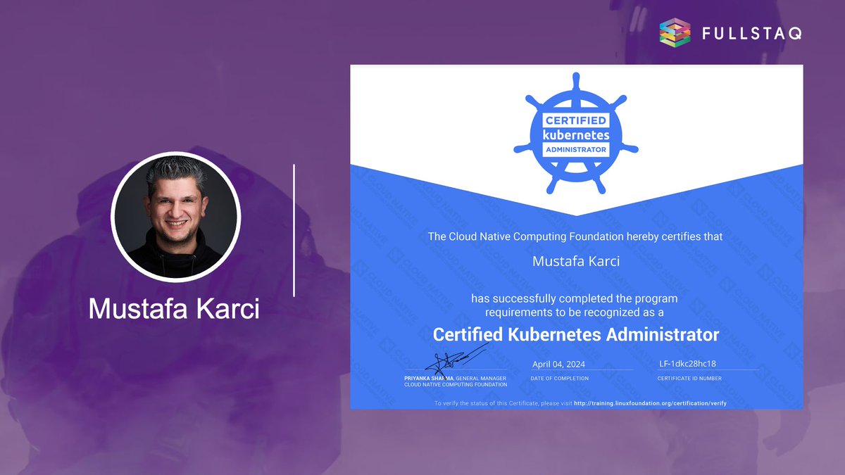 Mustafa completed the CKA exam with a stunning grade, certified proof of his skillset we already knew about 🚀

#cloudengineer #cloudnative #certifiedengineer #CKA