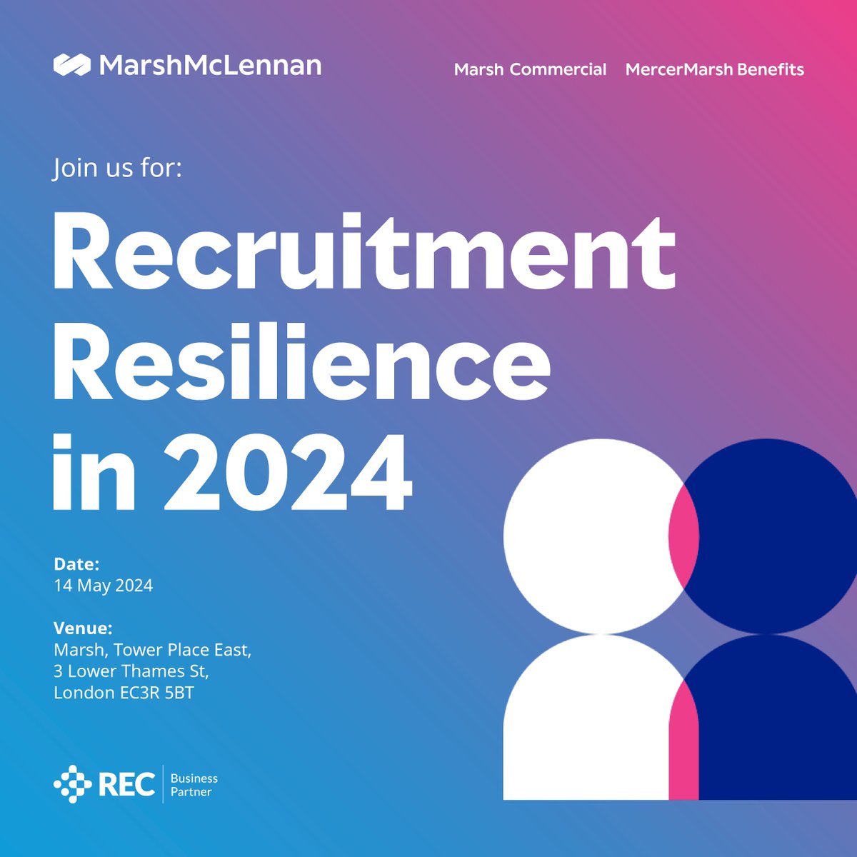 #RecruitmentResilience in 2024' is your ticket to success in the ever-evolving world of talent acquisition. Join us on Tuesday 14 May and equip yourself with the knowledge and strategies you need. Don't miss out, and save your seat now! 🚀 bit.ly/412c4oA