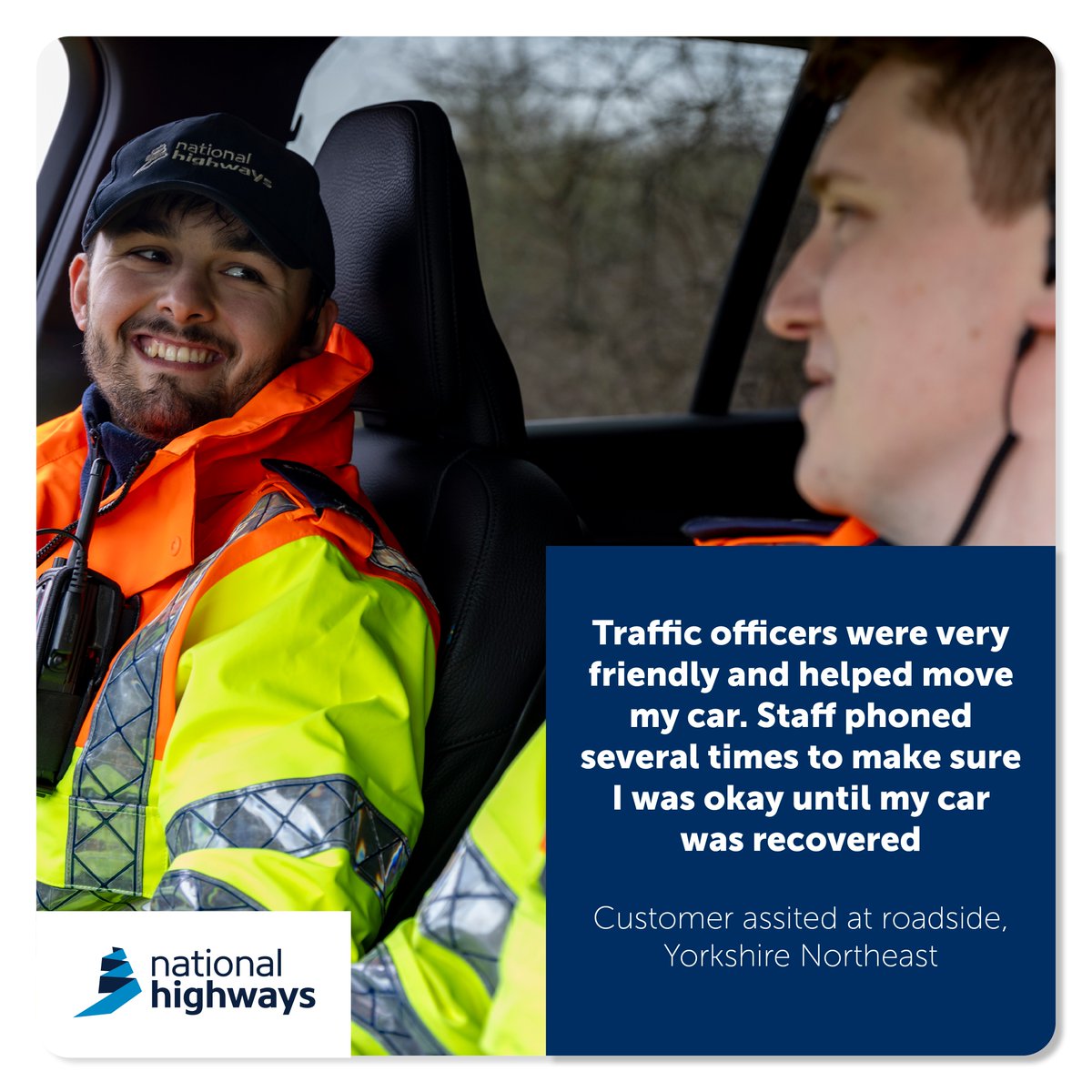 HighwaysNEAST's tweet image. We're celebrating the twentieth anniversary of our traffic officers and operation centres! 

Here’s what our customers had to say about the help they received after contacting us for assistance.  

To find out more, visit:

▶️ nationalhighways.co.uk/about-us/our-f…

#TO20