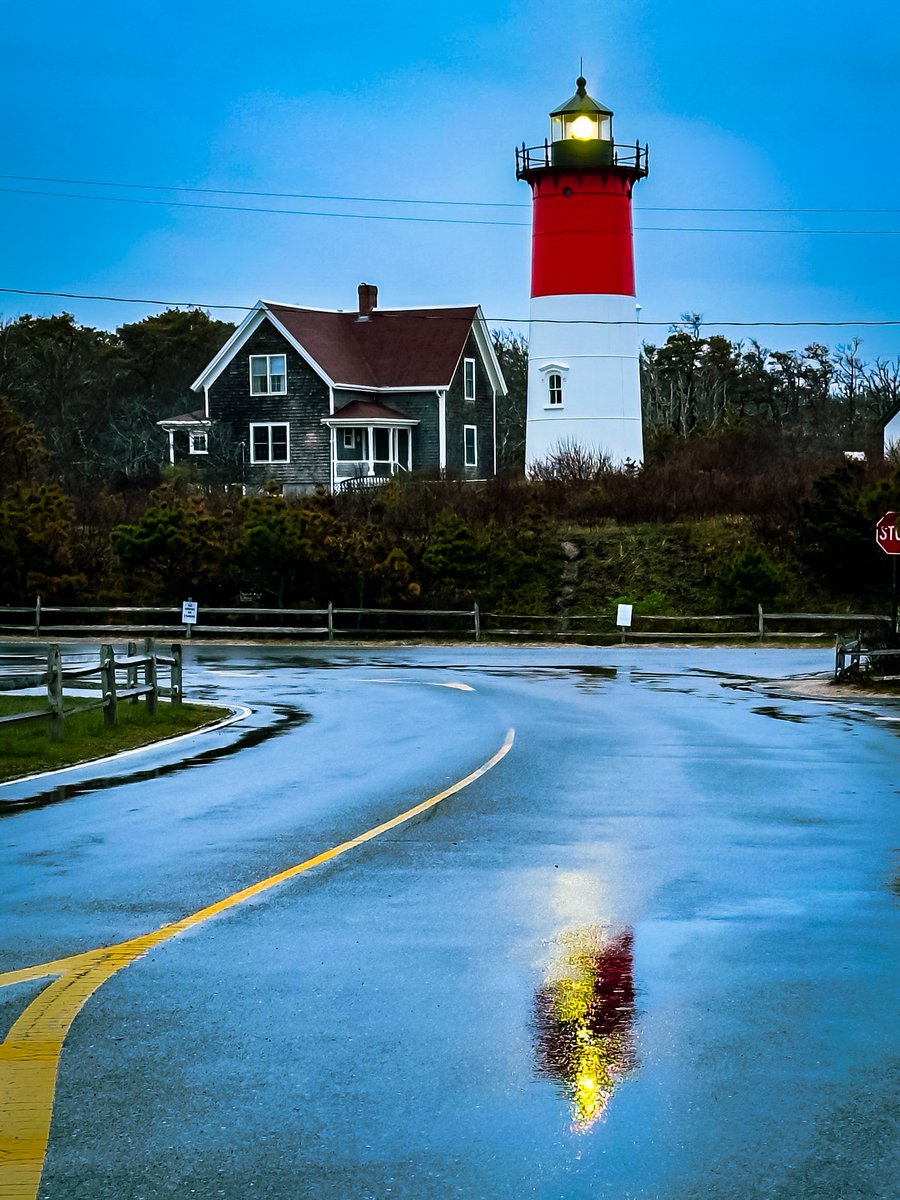 Good Wednesday morning Cape Cod! Nauset Lighthouse, Eastham, Massachusetts. #rain #lighthouse