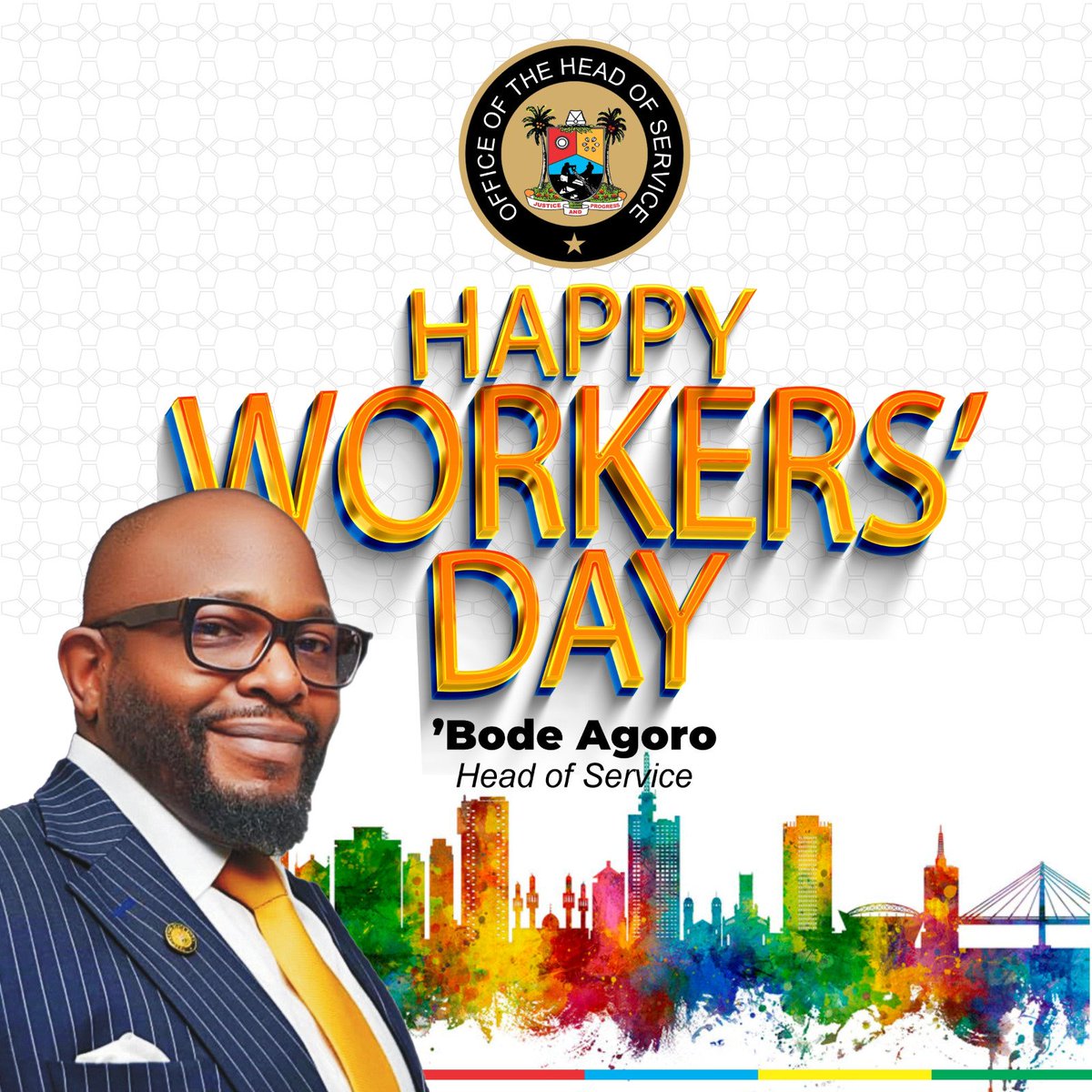 Happy Workers Day
@jidesanwoolu @drobafemihamzat @gbenga_omo @gboyegaakosile @LagosHOS @BSaluHundeyin @Mr_JAGs @JokeSanwoolu 
#HappyWorkersDay
#LASG #AGreaterLagosRising