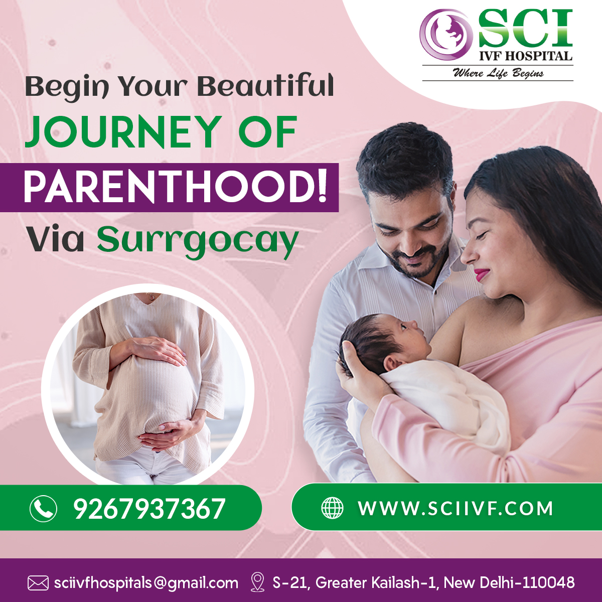 🌈 Begin your extraordinary journey to parenthood with SCI IVF Hospital's Altruistic Surrogacy program. Trust in our expertise and compassion as we help you welcome your bundle of joy into the world. Start your family story with us today! 🌟 #Surrogacy #AltruisticSurrogacy