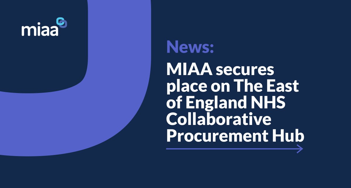 We are pleased to announce that MIAA has secured four lots on the East of England Framework for Transforming Organisations, Partnerships & Systems. Read more: ow.ly/FkbA50RsjtY