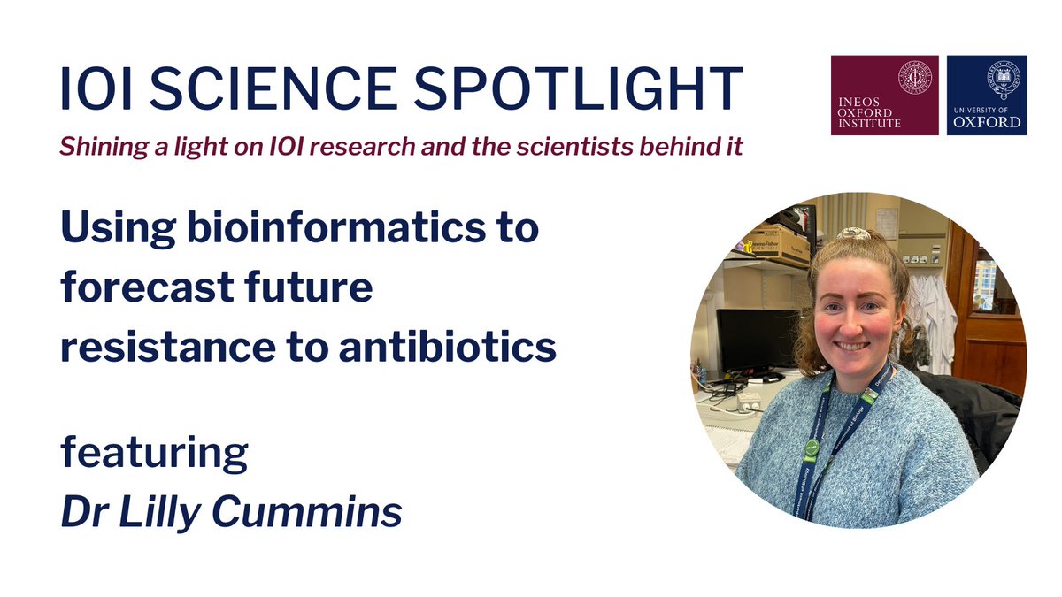 Dr Lilly Cummins is using bioinformatics to examine how bacteria evolve to become resistant to antibiotics, and how this evolution can be interrupted. 💻 Read more about Lilly's work 👉 ineosoxford.ox.ac.uk/news/using-bio…