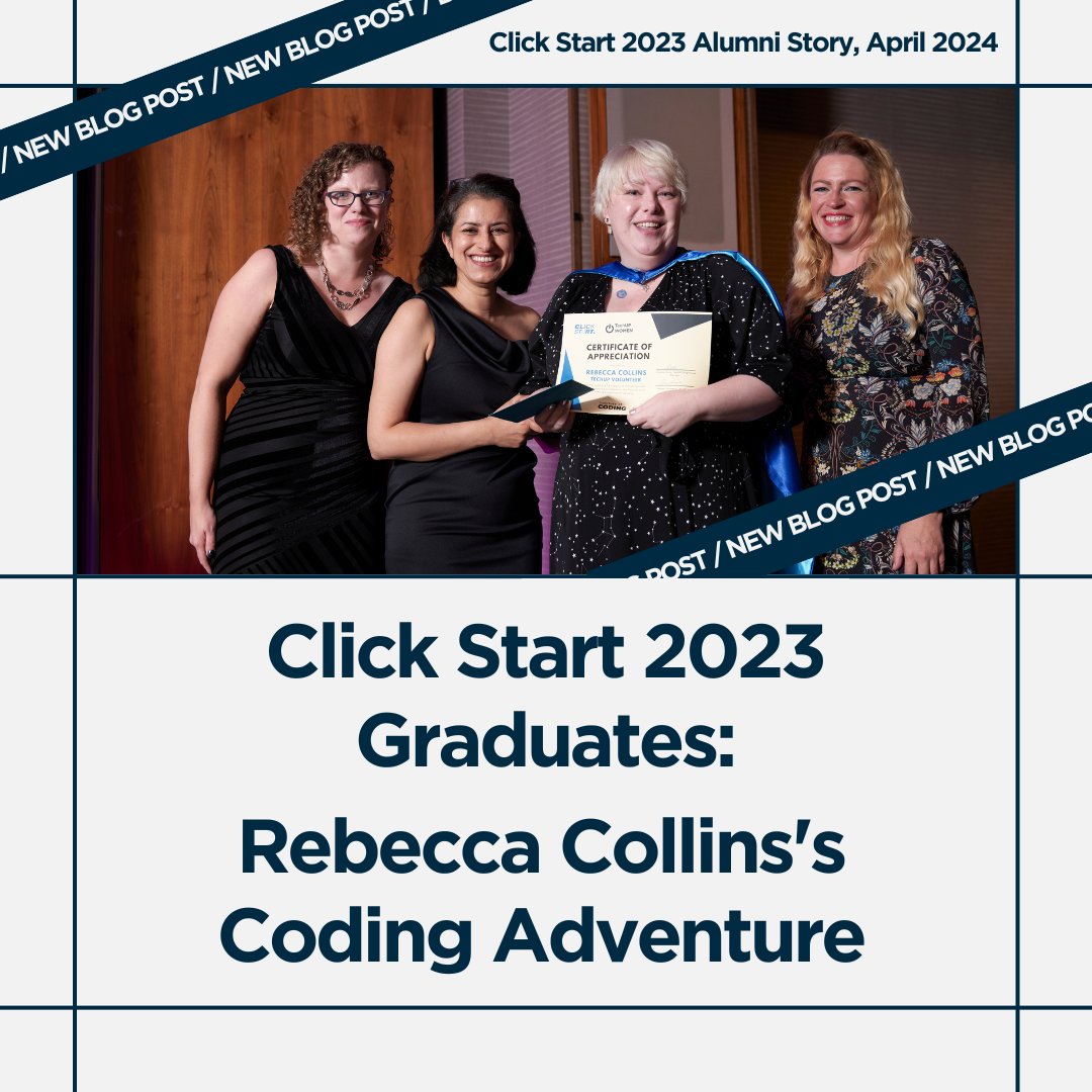 Rebecca always found computing fascinating so when she heard about our Click Start programme, she was quick to sign up. Read all about her journey here and get inspiration for your own tech journey: techup.ac.uk/2024/05/01/cli….💙 #TUWClickStart23 #WomenInTech #Coding