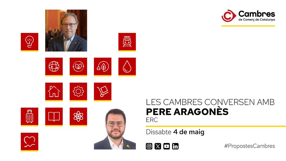 💬 .@perearagones, candidat d'@Esquerra_ERC a la Generalitat de Catalunya, respon les preguntes de les @cambrescat! Conversem sobre aspectes clau de l’economia que marcaran la nova legislatura. youtube.com/channel/UC5Akv… #PropostesCambres #12M