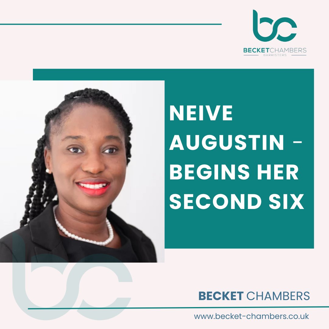 We are pleased to announce that our pupil, Neive Augustin, has started her second six and is accepting instructions across our key practice areas of Family and Civil law.

Find out more about Neive here: becket-chambers.co.uk/barristers/nei…

#becketchambers #secondsix #familylaw #civillaw