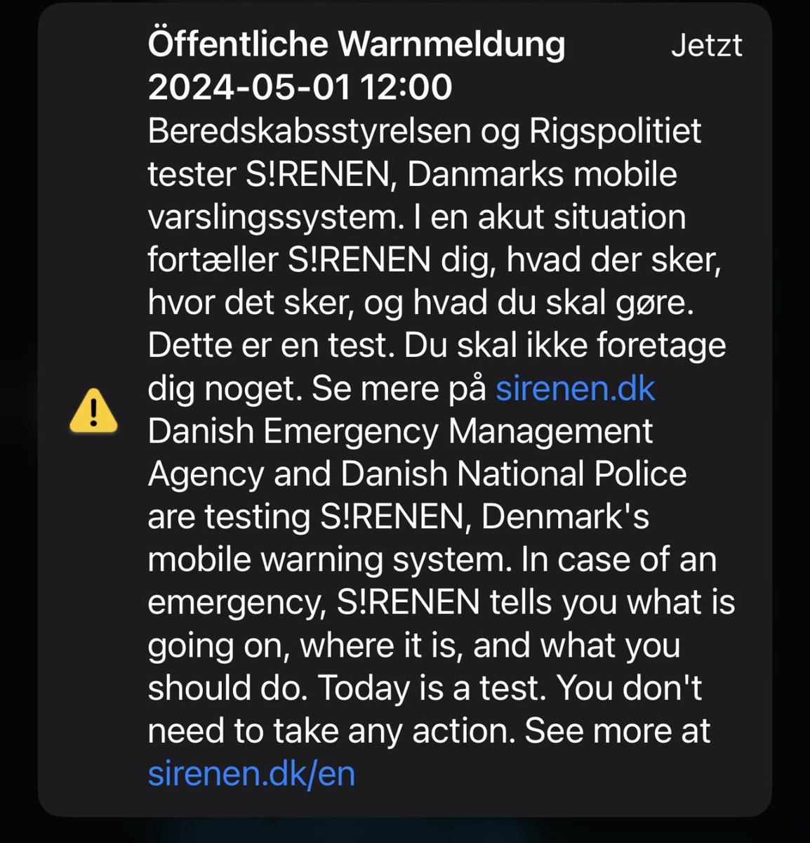 Auch in Dänemark gibt es Sirenentests… 😅