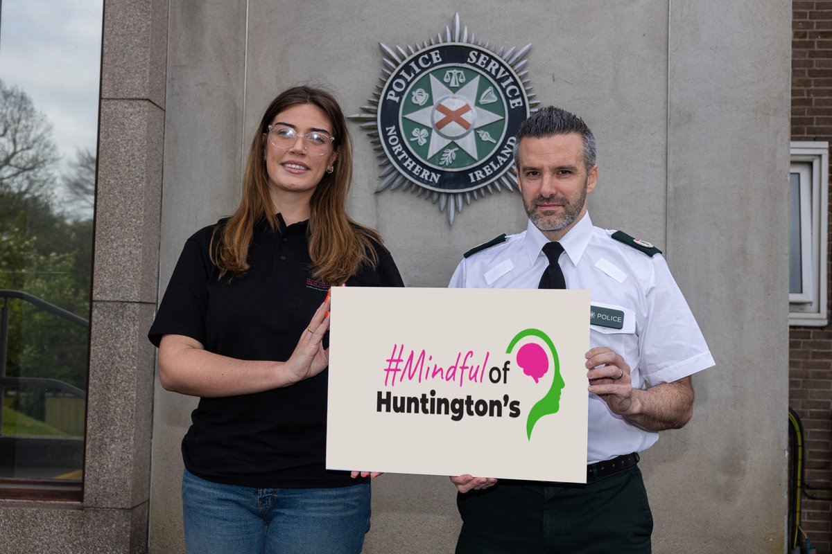 Today marks the start of Huntington’s Disease Awareness Month and we have worked with  @HDAssocNI to support our police officers to identify this condition and respond appropriately. 

#WeCareWeListenWeAct