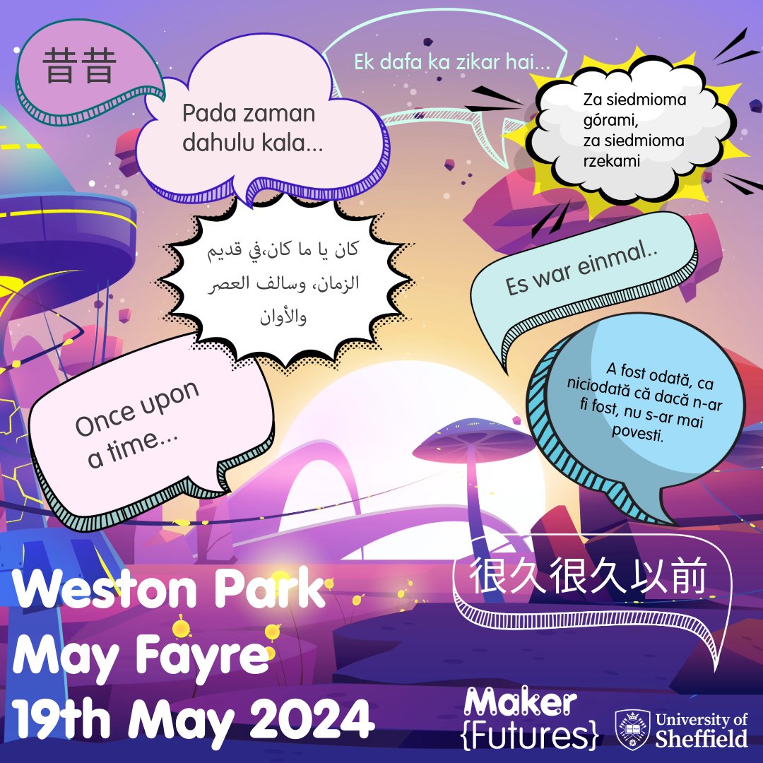 Maker{Futures} (@maker_futures) on Twitter photo Once upon a time at #WestonPark May Fayre...Bring your own stories and languages to our multilingual #storytelling family workshop and share them through interactive digital animations <a href="/OctoStudioApp/">OctoStudio</a> FREE book online👉bit.ly/mayfayre24 <a href="/VisitSheffield/">Welcome to Sheffield</a> <a href="/EducationSheff/">Education@Sheffield</a> Once upon a time at #WestonPark May Fayre...Bring your own stories and languages to our multilingual #storytelling family workshop and share them through interactive digital animations <a href="/OctoStudioApp/">OctoStudio</a> FREE book online👉bit.ly/mayfayre24 <a href="/VisitSheffield/">Welcome to Sheffield</a> <a href="/EducationSheff/">Education@Sheffield</a>
