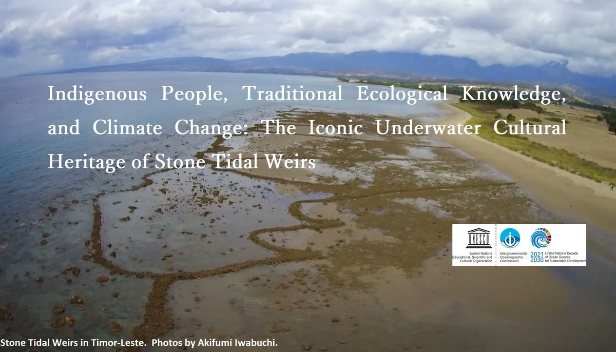 For more information see;
Indigenous People, Traditional Ecological Knowledge, and Climate Change: The Iconic Underwater Cultural Heritage of Stone Tidal Weirs Project Group. #OceanAction46159 #maritimeheritage #IndigenousPeoples #UNOceanDecade #oceandecadeheritage 
6/6