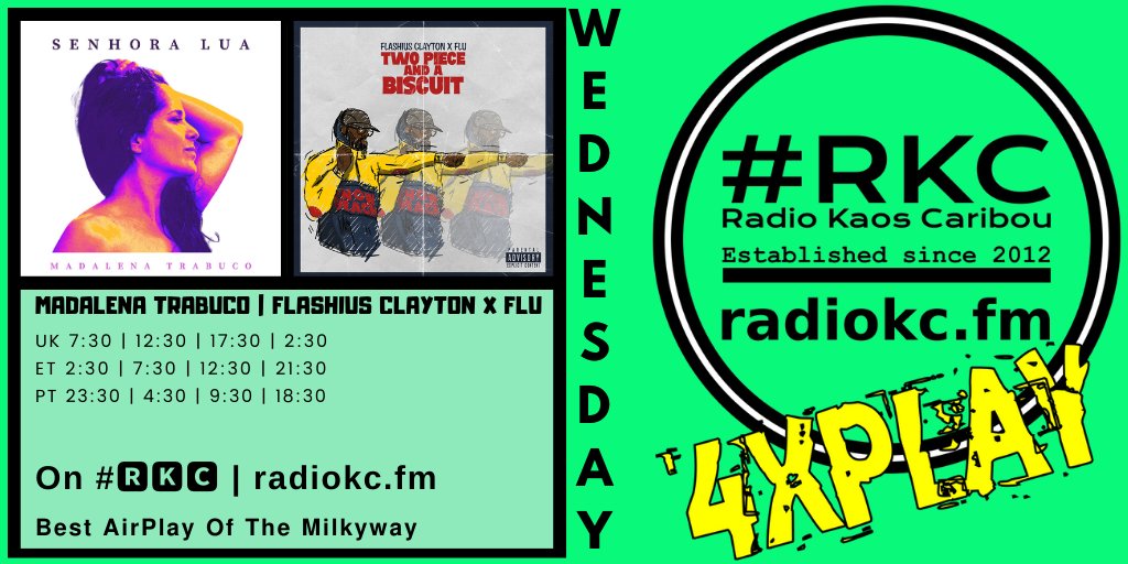 ▂▂▂▂▂▂▂▂▂▂▂▂▂▂ #WEDNESDAY 5│1 𝟰𝘅𝗣𝗟𝗔𝗬𝗦 NOW 🔴Flashius Clayton x @FLUDUST - Biscuit 📸 instagram.com/fludust/ 🔴@MadalenaTrabuco - Senhora Lua 🌐 fb.com/madalenatrabuc… on #🆁🅺🅲 📻 radiokc.fm ▂▂▂▂▂▂▂▂▂▂▂▂▂▂