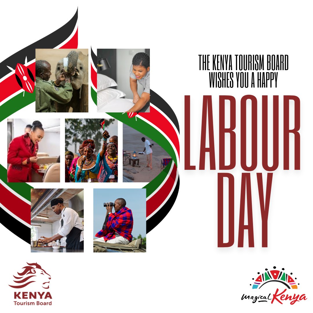 Today, we celebrate those who work hard to keep Kenya magical 🇰🇪💪🏽 Happy Labour Day! #MagicalKenya #LabourDay #WelcomeHome