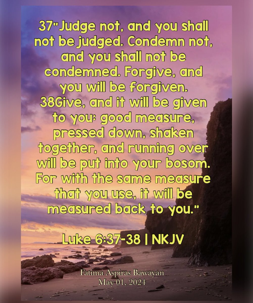 Forgive and you will be forgiven!

#GODfaith
#dailyblessings
#awesomeGOD
#theLORDismystrengthandmysong