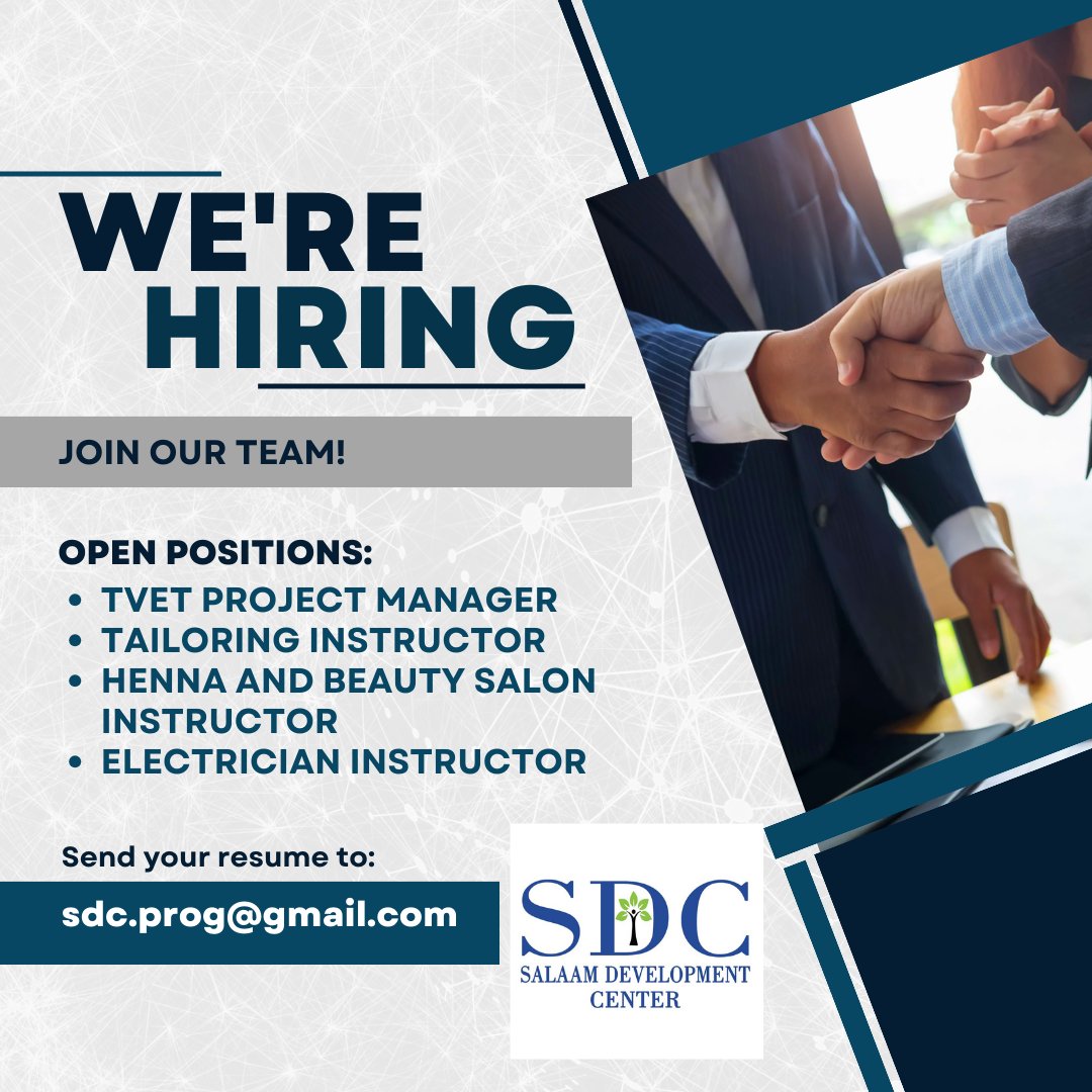 At SDC, we're seeking dedicated professionals to join our team! Are you ready to make a difference? Click the link below for more application details and embark on a rewarding journey with us. #JoinOurTeam #CareerOpportunity #SDC #JRP #Project