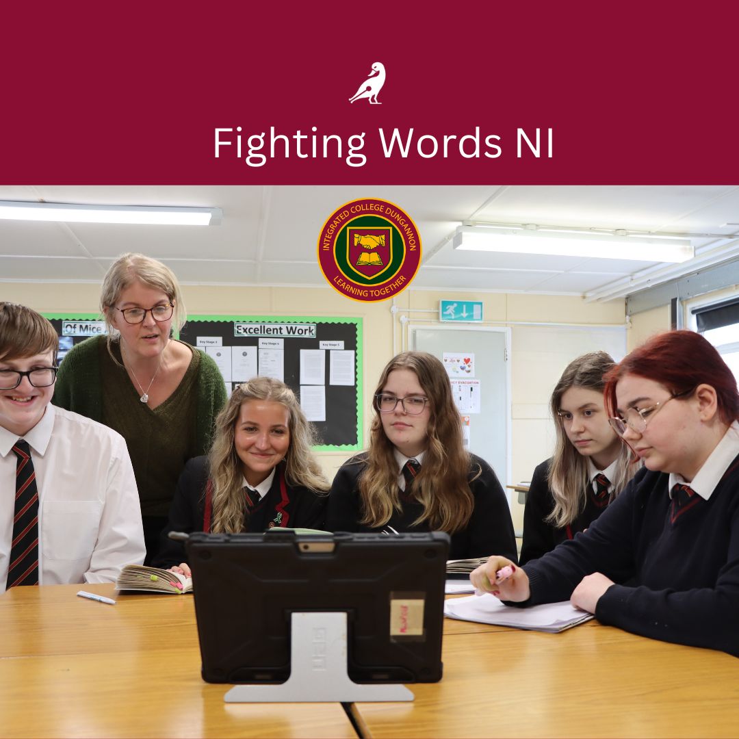 Yr 13 English Literature students took part in a creative writing workshop led by @fightingwordsni; a creative writing charity for children & young people. The students enjoyed the chance to collaborate and create a unique piece of creative writing.
#LearningTogether