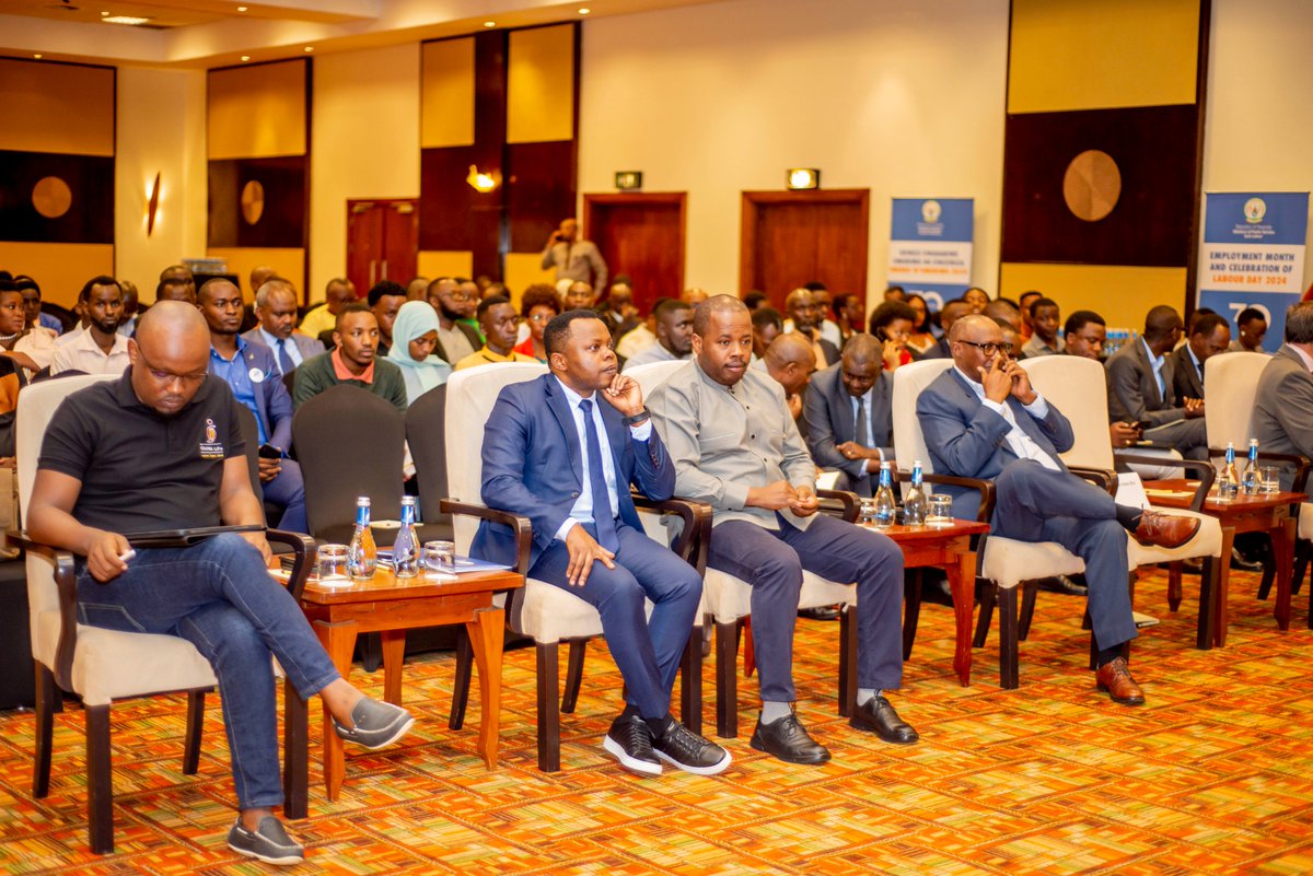 TODAY : Over 200 delegates from public, private & development partners gathered to launch the 'Employment Promotion Month' & the 'Boosting Decent Jobs & Enhancing Skills for Youth in Rwanda's Digital Economy' project. The theme is '30 Years : Fostering Youth-Led Employment'.