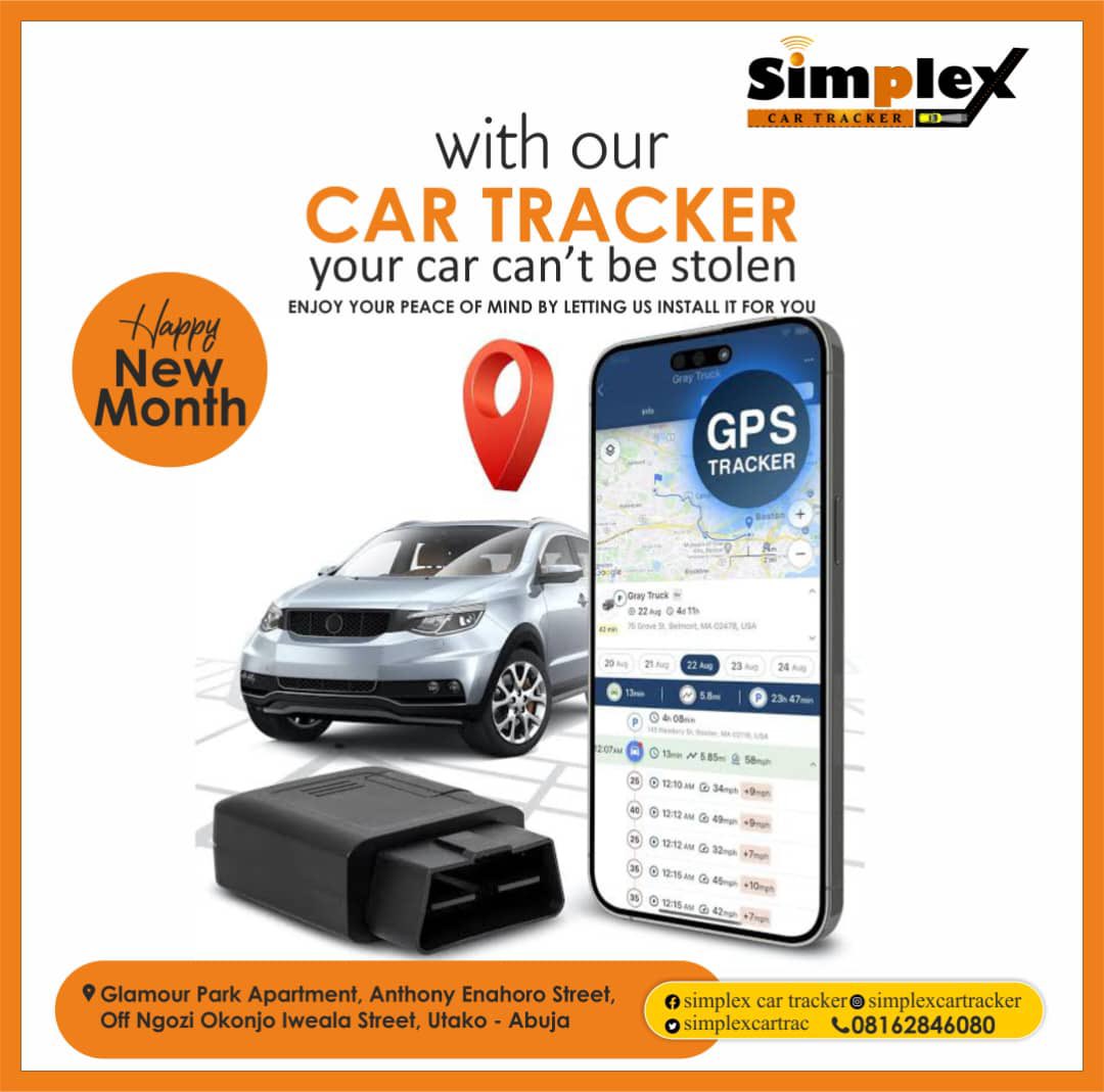 Begin your month with securing your vehicle with us, don’t become a victim of car theft! Simplex Dey for you!
#happynewmonth
#AbujaTwitterCommunity