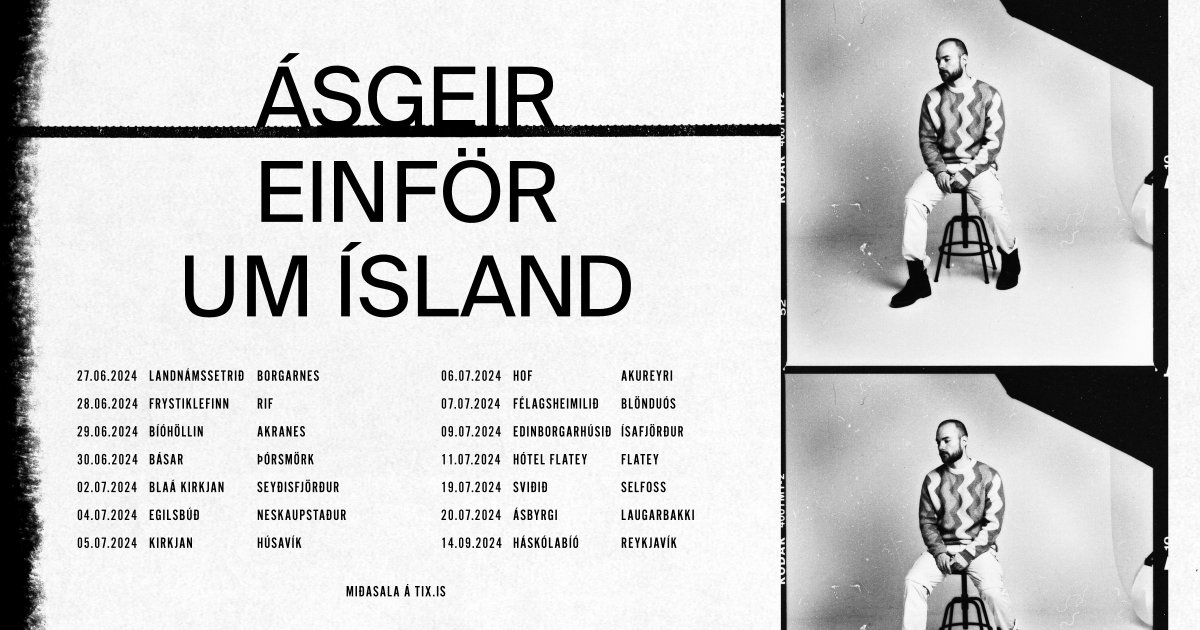 Miðasalan á tónleikaferðalagi mínu um Ísland í sumar er hafin! → tix.is/is/event/17406… Tickets for my upcoming tour around Iceland this summer are now on sale! tix.is/is/event/17406…