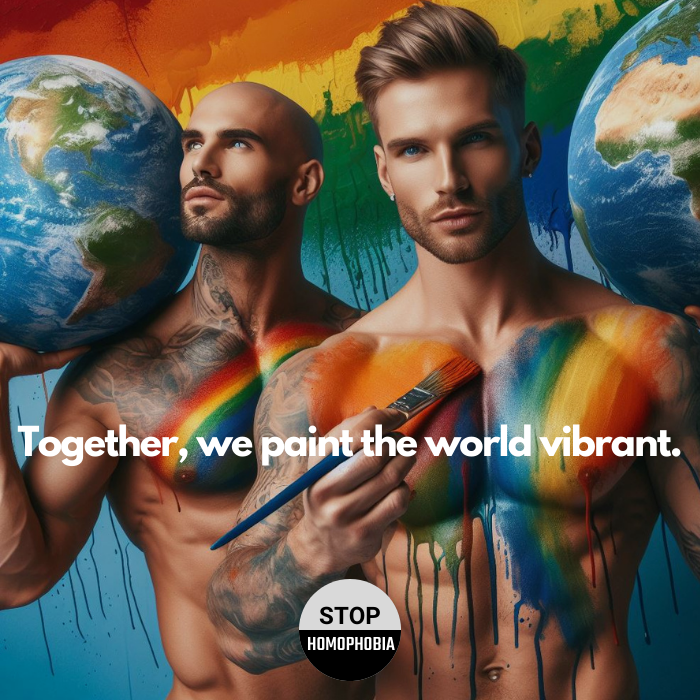 Together, we paint the world vibrant.
#TogetherStrong #InclusiveCommunity #PridefulMoments #EqualityForAll #StopHomophobia #LGBTQ #Equality #LoveIsLove #Pride #Inclusion #Acceptance #NoHate #BeProud #LGBTQA #LoveWins #LGBTQuotes #PrideInLove