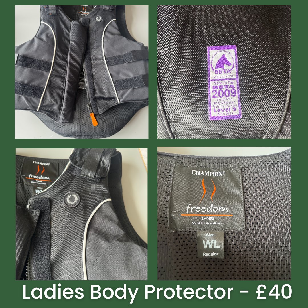 🐴 Ladies Body Protector for Sale – Hardly Used - £40 🐴

🔗 crazyabouthorses.co.uk/listing/ladies…

#EquestrianMarketplace #HorseMarketplace #EquineGear #HorseLovers #SustainableEquestrian #HorseTack #RideGreen #EquestrianCommunity #SellHorseEquipment #UsedHorseStuff #SecondHandHorseGear