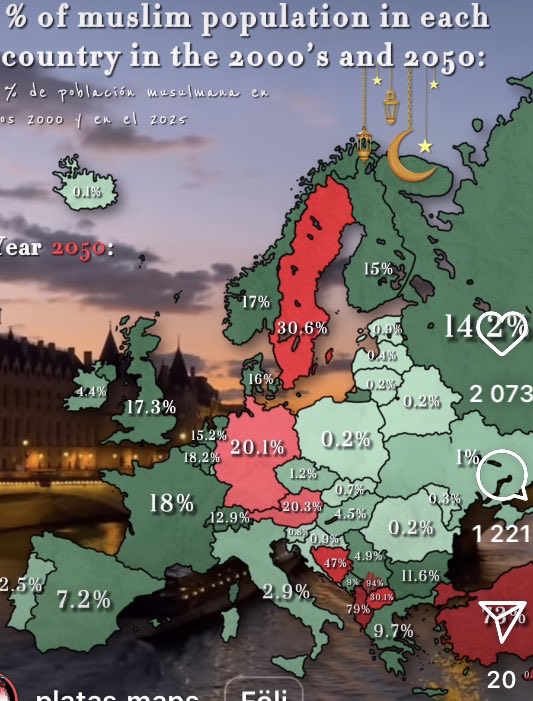 Sverige har den snabbaste tillväxten av muslimer i hela Europa. Sverige går mot ett Islamistisk samhälle där våld blir vardag! - tack vare Socialdemokraterna och vänsterpatrasket väljare. Grattis 🙌