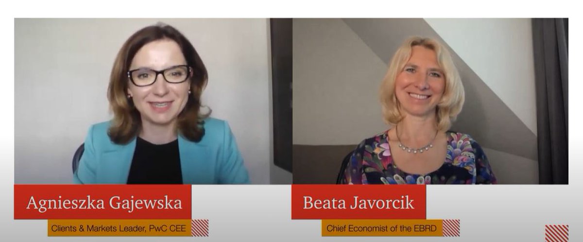 To mark the 20-year anniversary of the #EU accession of 8 economies where the @EBRD invests, our @BJavorcik had a fascinating conversation w/ @gajewska_aga of @PwCCEE, discussing the future challenges and opportunities for our EU economies. Watch here: pwc.com/c1/en/the-next…