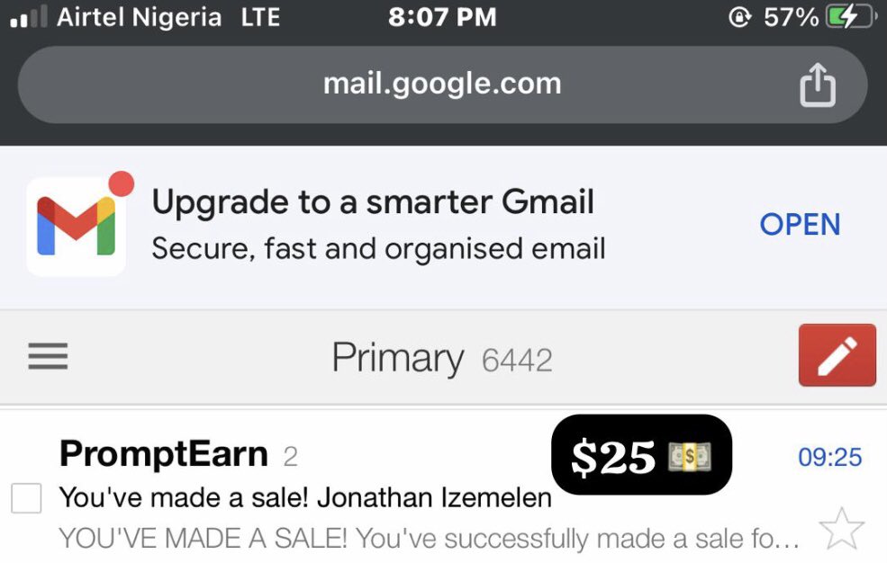 Jonathan Hizemelen (@jhizemelen) on Twitter photo Been a while here another dollar mail π₯Ή<a href="/promptearn/">PromptEarn</a> my zaddy
If you want to live comfortably tomorrow Donβt just plan alone nowβ¦ swing into action immediately π
Invest Your Time, Energy, Money in knowledge and Learn the right Skills.
Thanks to my coach <a href="/realprinceudoh_/">ππ«π’π§ππ πππ¨π‘</a> π Been a while here another dollar mail π₯Ή<a href="/promptearn/">PromptEarn</a> my zaddy
If you want to live comfortably tomorrow Donβt just plan alone nowβ¦ swing into action immediately π
Invest Your Time, Energy, Money in knowledge and Learn the right Skills.
Thanks to my coach <a href="/realprinceudoh_/">ππ«π’π§ππ πππ¨π‘</a> π