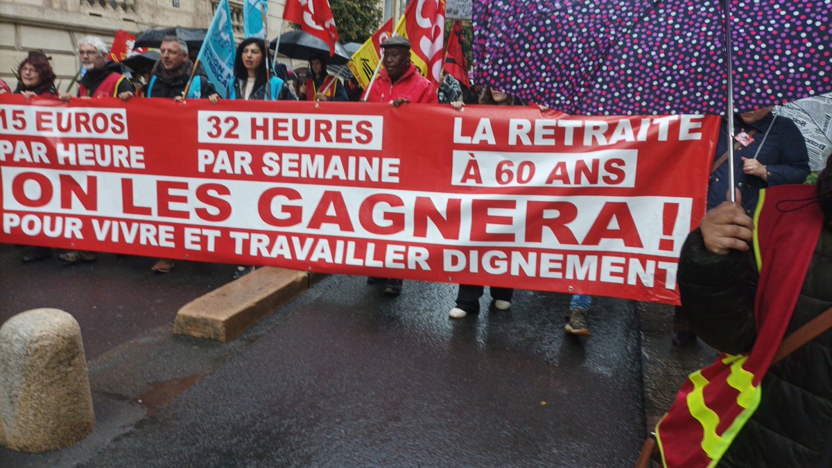 #premiermai pluvieux et revendicatif à #Montpellier !