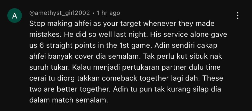 Betul betul komen guna otak user ni. Yang jahat jahat tu semua komen pakai kepala lutut. 🙌🏻