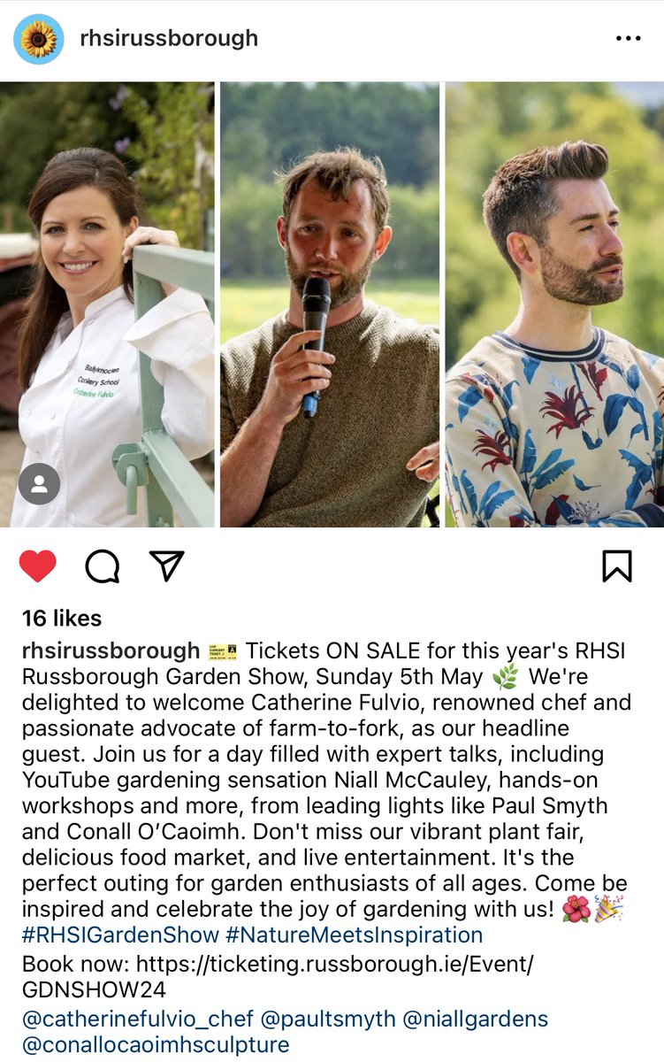 For soon to be gardeners & gardening buffs, make your way this Sunday to @russborough in Dunlavin, Co. Wicklow. It’s going to be a fabulously entertaining day with some great guest speakers (ahem 🤣!), great food, great plants, and if luck is on our side, great weather!☀️